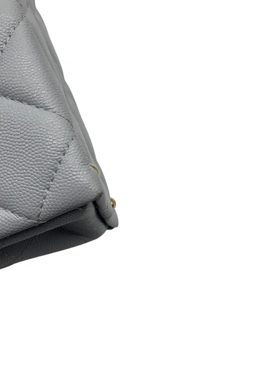 Chanel Light Blue Quilted Caviar Leather Retro Top Handle Flap Bag - Picture 6 of 14